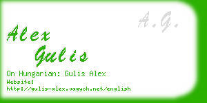 alex gulis business card